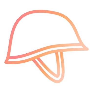 Miğfer. Web simgesi basit illüstrasyon