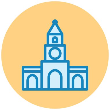 Bina. Web simgesi basit illüstrasyon