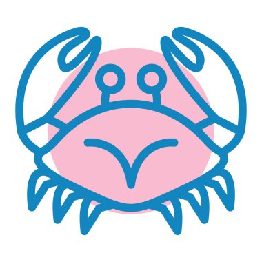 Yengeç simgesi vektör illüstrasyonu