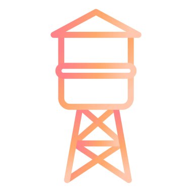 Su kulesi. Web simgesi basit illüstrasyon 