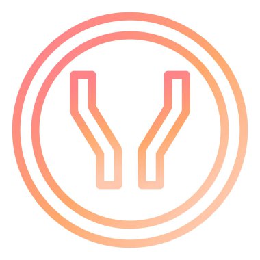 Yol Genişliğinin vektör çizimi modern simge