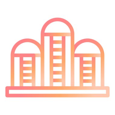 Bina. Web simgesi basit illüstrasyon