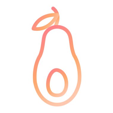 avokado modern ikon vektör çizimi 