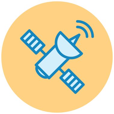 Uydu. Web simgesi basit illüstrasyon