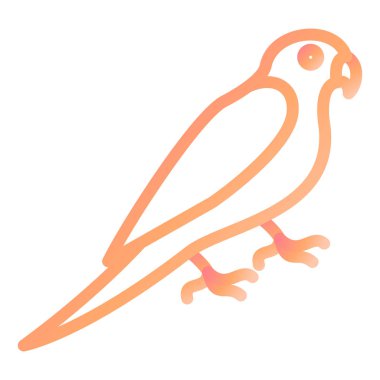 Papağan modern simge vektör çizimi 