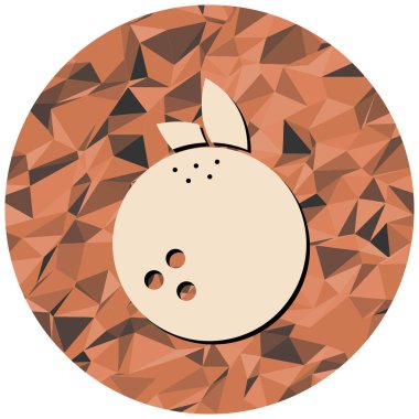 Hindistan cevizi simgesi, vektör illüstrasyonu basit tasarım