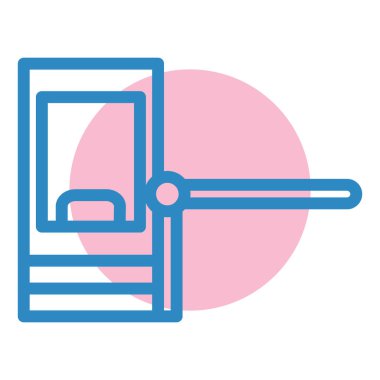 İnşaat, inşaat, eğitim, alet, onarım, masa ve ofis için kalın çizgi simgesi. vektör illüstrasyonu