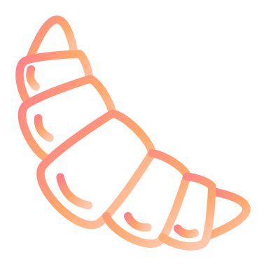 Kruvasan modern ikon vektör çizimi 