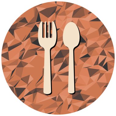 çatal ve kaşık ikonu vektör çizimi tasarımı