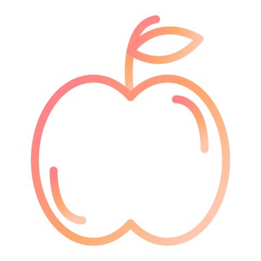 Elma. Web simgesi basit illüstrasyon 