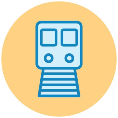 tren. Web simgesi basit illüstrasyon