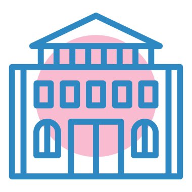 Bina. Web simgesi basit illüstrasyon