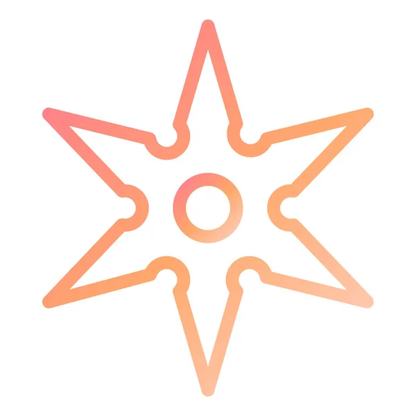 Shuriken Icono Moderno Vector Ilustración — Vector de stock