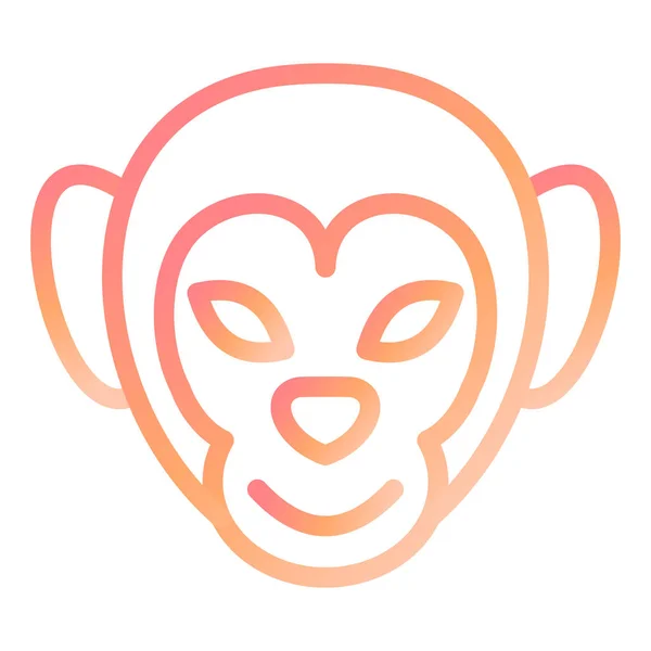 Opice Webová Ikona Jednoduchá Ilustrace — Stockový vektor