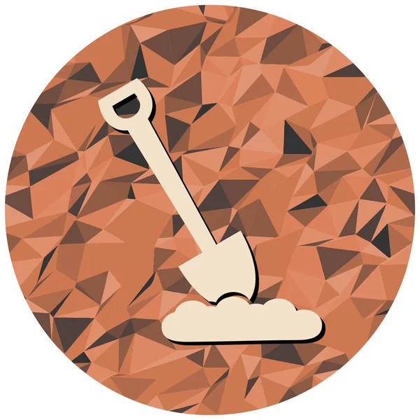 Kürek simgesi, vektör illüstrasyonu basit tasarım