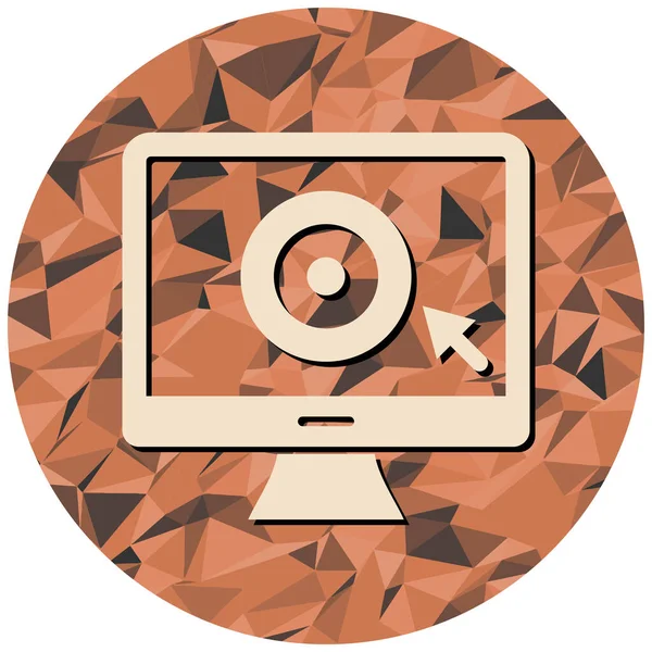 Ekranlı bilgisayar monitörü. vektör illüstrasyonu