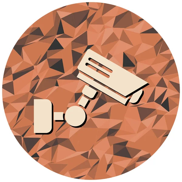 Güvenlik kamerası simgesi. Web için CCTV izleme vektör simgelerinin düz çizimi