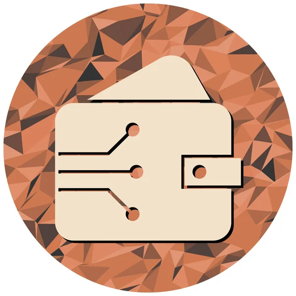 Cüzdan. Web simgesi basit illüstrasyon