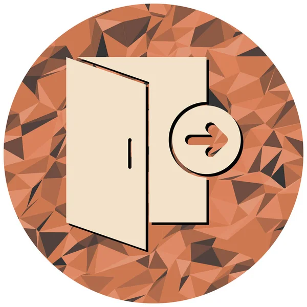 Kapı. Web simgesi basit illüstrasyon