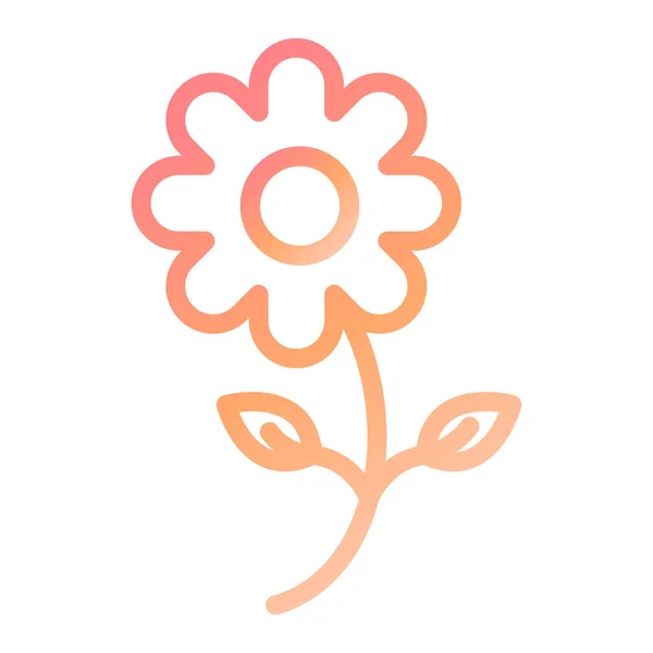 Fleur Icône Web Illustration Simple — Image vectorielle