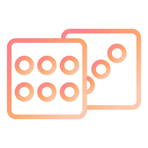 Dobbelstenen Platte Vector Icon — Stockvector