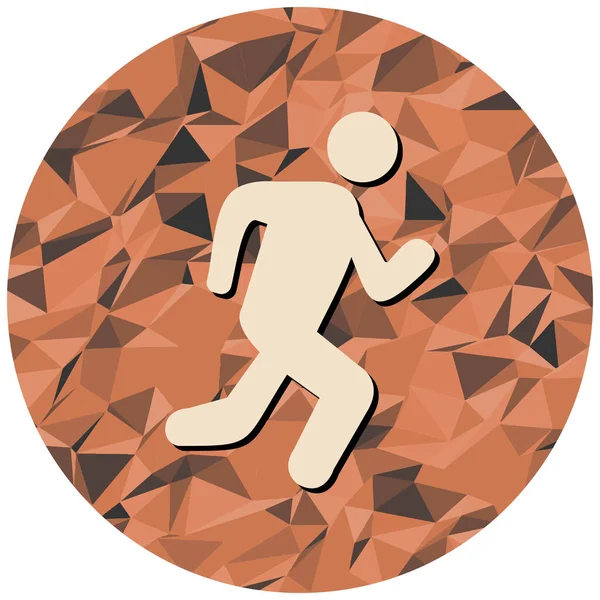 Hombre Corriendo Icono Deporte Fitness Tema Ilustración Vectorial — Vector de stock