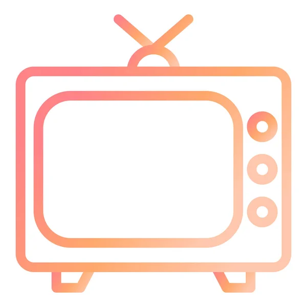 Télévision Icône Web Illustration Simple — Image vectorielle