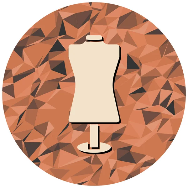 Manken ikonu. Web tasarımı için kıyafet vektör sembolünün düz çizimi