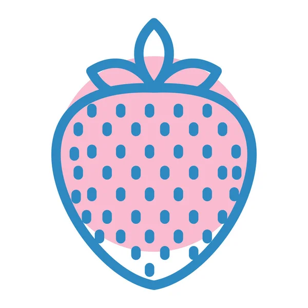 Fraise Icône Web Illustration Simple — Image vectorielle