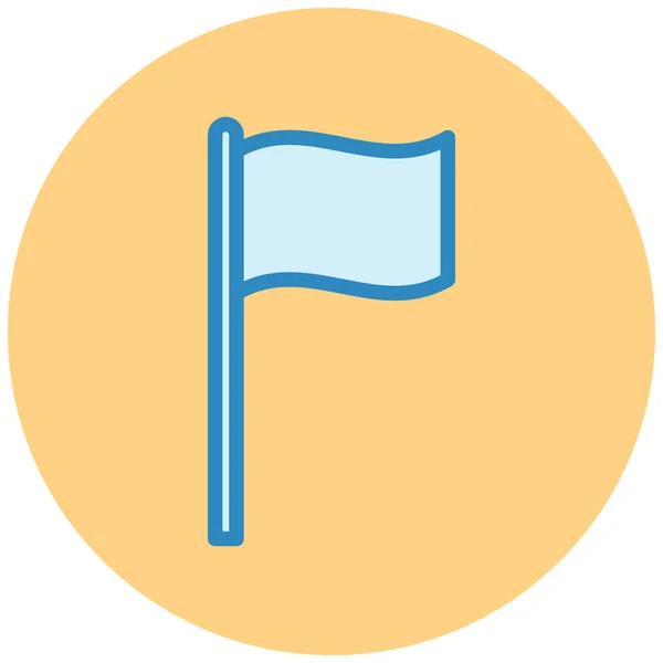 Bandeira Ilustração Vetor Ícone Web — Vetor de Stock