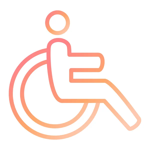 Handicap Modern Icon Vector Illustration — Stok Vektör