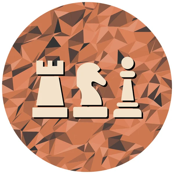 Échecs Icône Web Illustration Simple — Image vectorielle