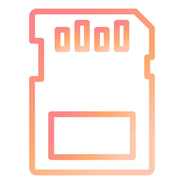 Micro Karte Moderne Icon Vektor Illustration — Stockvektor