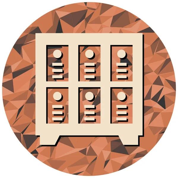 Kabine simgesi, vektör illüstrasyonu basit tasarım