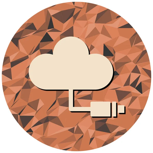 Bulut. Web simgesi basit illüstrasyon