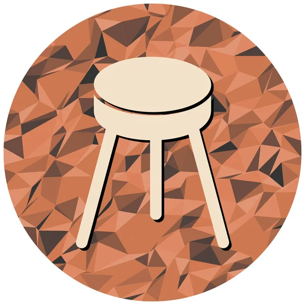 Stool Web Icon Illustration Isolated Background — Image vectorielle