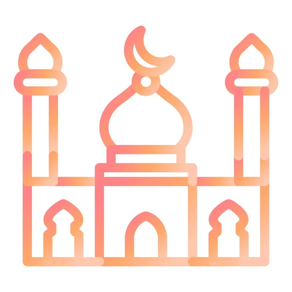 Moschee Web Symbol Einfache Illustration — Stockvektor