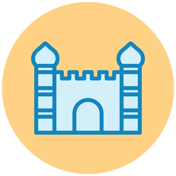 Burg Web Symbol Einfache Illustration — Stockvektor