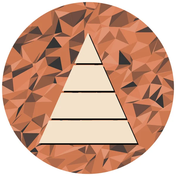 Illustrazione Vettoriale Una Piramide Triangolo — Vettoriale Stock