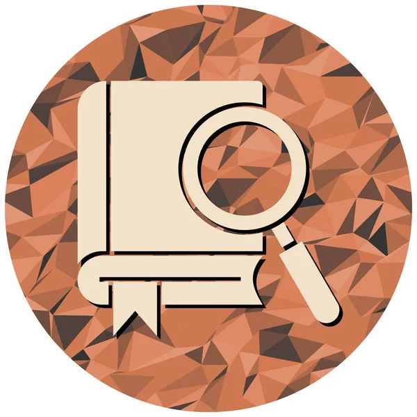 Büyüteç ve kitap ikonu. vektör illüstrasyonu 