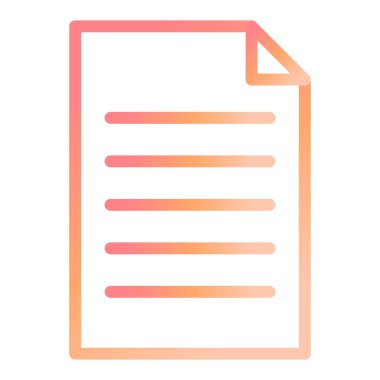 Belge. Web simgesi basit illüstrasyon