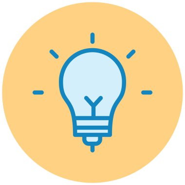 Ampul. Web simgesi basit illüstrasyon