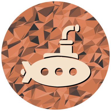 Bir denizaltı simgesinin vektör çizimi