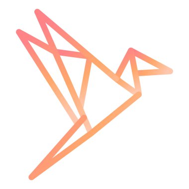 Origami Kuş modern ikon vektör çizimi 