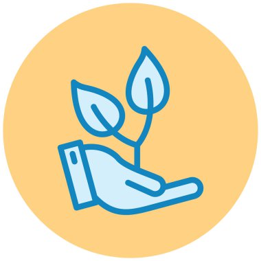 Ekoloji. Web simgesi basit illüstrasyon