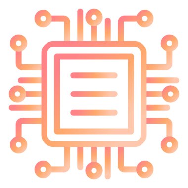  Yapay Zeka modern ikon vektör illüstrasyonu 