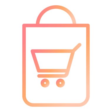 Alışveriş arabası simgesi, vektör illüstrasyonu