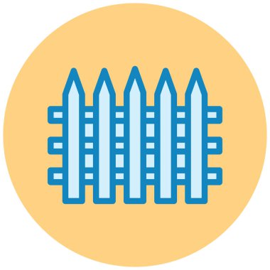 Çit. Web simgesi basit illüstrasyon