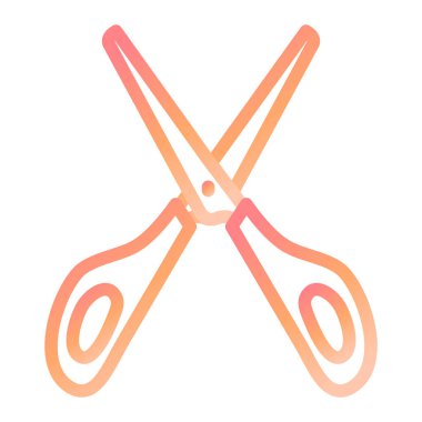 Makas. Web simgesi basit illüstrasyon 