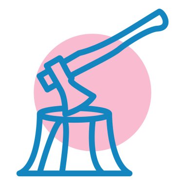 Balta simgesi, vektör illüstrasyonu basit tasarım